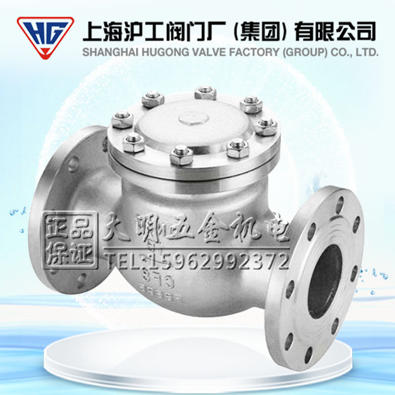 Shanghai Hugong valve swing check valve H44W stainless steel flange check valve DN100 125 50