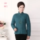 Áo khoác cotton nữ trung niên và cổ điển, bộ đồ Tang nữ in retro lót bông xuống áo lót đệm dày cho mẹ áo kiểu tuổi trung niên