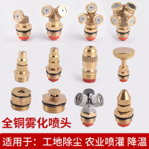 All copper Atomization Nozzle construction site dust removal and dust plant cooling garden spray head irrigation sprinkler fine mist nozzle device