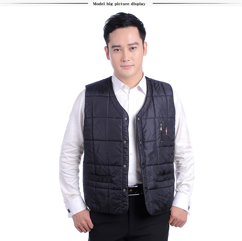 Quần áo mùa đông nam trung niên áo vest nam trung niên cotton vest ấm cotton cotton cha áo ba lỗ nam tập gym