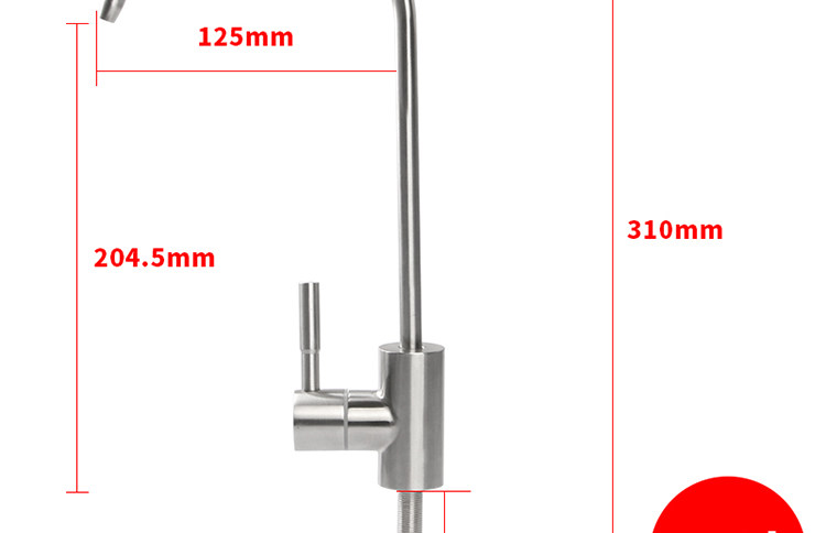 Фильтр для воды 净水器2分开关304不锈钢龙头家用厨房洗菜盆水槽龙头双阀放水开关