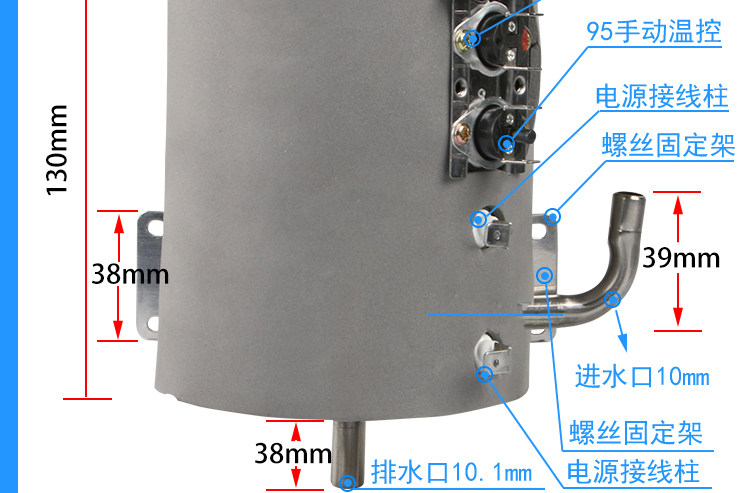 Фильтр для воды 净水机加热罐1升/750毫升冷热饮水机加热内胆不锈钢侧进水制热罐