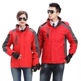 Зимняя водонепроницаемая утепленная съемная альпинистская куртка для работы, рабочая одежда, делается под заказ, с печатью вашего логотипа, «три в одном»
