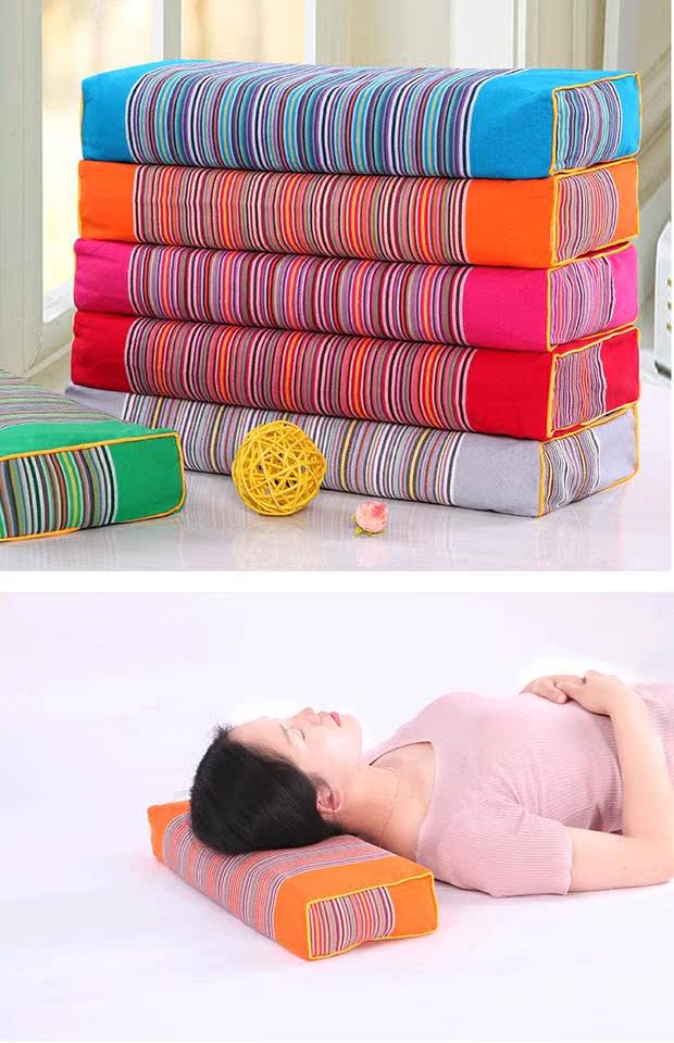 Bông cũ vải thô gối cổ tử cung gối ngủ gối vuông gối cột sống gối kiều mạch gối da - Gối gối ôm cho trẻ sơ sinh