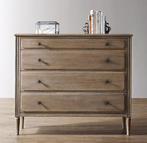 Export foreign trade Original single French country American European Solid wood retro four-bucket cabinet Entrance cabinet Bedroom bucket cabinet