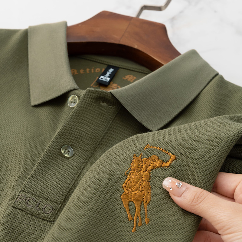2026 New Authentic Polo Short-Sleeved T-Shirt Pure Cotton Men's Polo Shirt Hong Kong Polo Summer Top