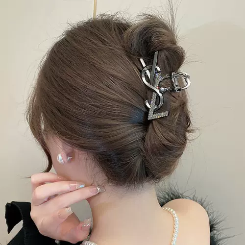 Изысканная металлическая заколка-крабик, заколка для волос, акула, аксессуар для волос, легкий роскошный стиль, коллекция 2023, новая коллекция