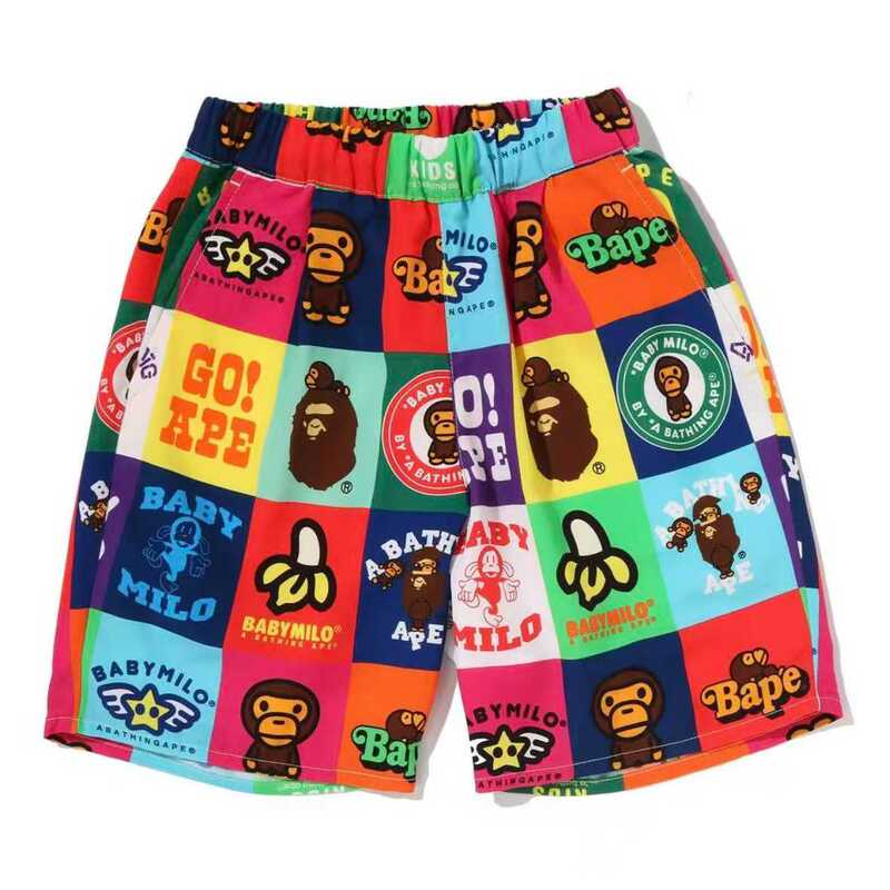 Bape New Checkered All-Over Print Shorts