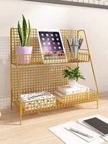 Desktop shelf floating window shelves office bookshelf bedside table multi-layer iron student desk small shelf