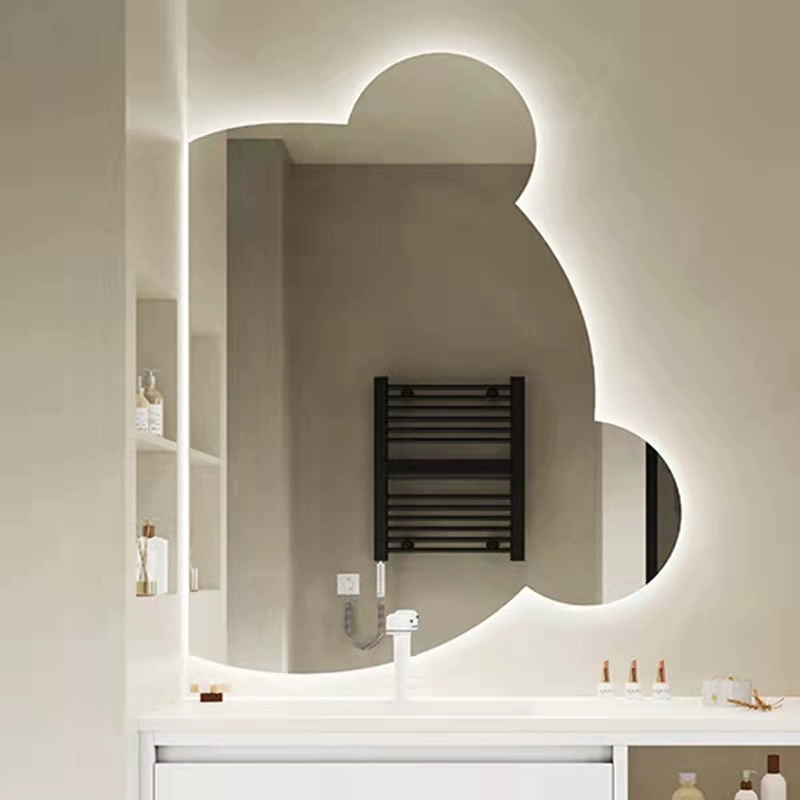 Người nổi tiếng Internet gấu thông minh gương phòng tắm phòng tắm đèn led trang điểm gương trang điểm cảm ứng gương phát sáng với ánh sáng gương tủ gương wc tủ gương nhựa phòng tắm