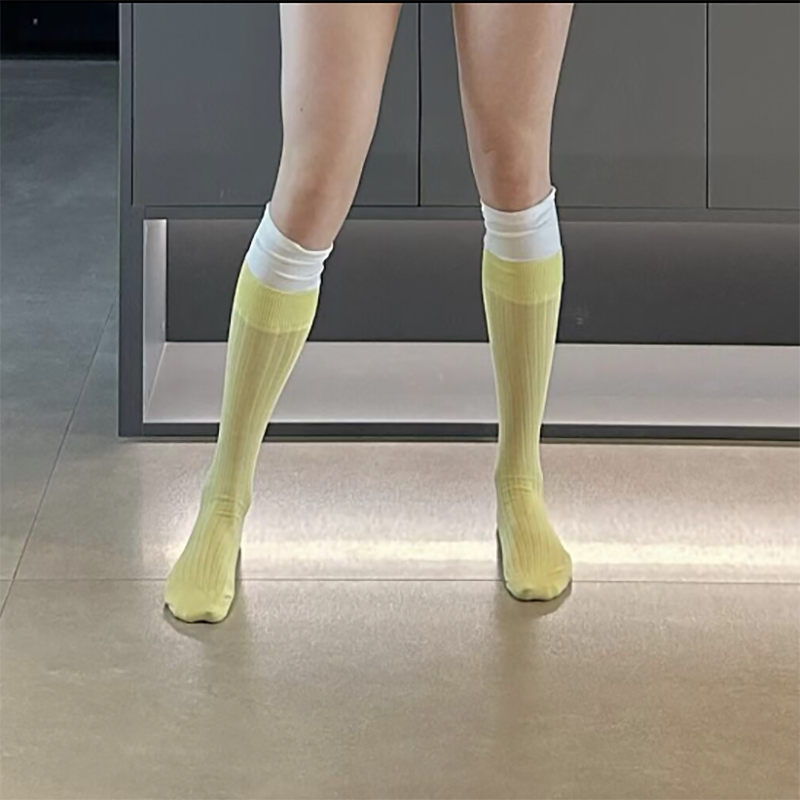 ins Pairs of Girls' Stacked Socks with Macaron Colors, Fitness Sports Mid-Calf Socks for Women, Summer Trendy Socks ins Pairs of Girls' Stacked Socks with Macaron Colors, Fitness Sports Mid-Calf Socks for Women, Summer Trendy Socks