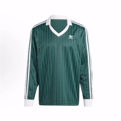 Adidas Originals Adicolor Pique Striped Pullover Football Long-Sleeved T-Shirt for Men