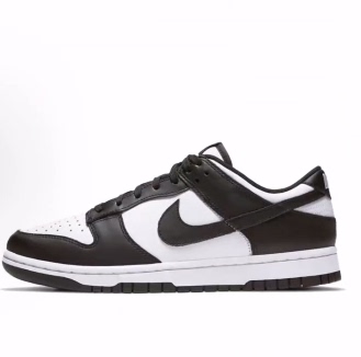Nike Dunk'White/Black' Panda Leather Wear-Resistant Low-Top Sneakers Women's Black and White