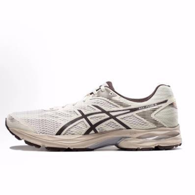 Asics Gel-Flux 4 Breathable, Lightweight, Low-Top Training Running Shoes for Men, White and Brown Asics Gel-Flux 4 Breathable, Lightweight, Low-Top Training Running Shoes for Men, White and Brown