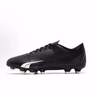 Puma Ultra Play Artificial Turf Agfg Shock-Absorbing and Wear-Resistant Football Shoes Men's Black and White