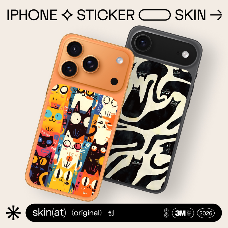 Skinat Apple Phone Sticker, Back Card Film for Mobile Phones, Suitable for iPhone 17 Pro / 17 Pro Max Back Panel Sticker, Pet Series Skinat Apple Phone Sticker, Back Card Film for Mobile Phones, Suitable for iPhone 17 Pro / 17 Pro Max Back Panel Sticker, Pet Series