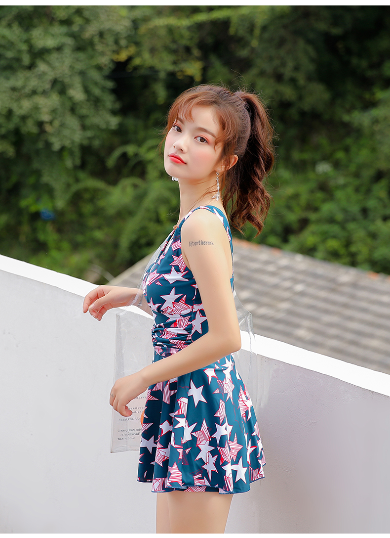 Áo tắm nữ giảm béo bụng phẳng Hàn Quốc tập hợp váy một mảnh kiểu áo tắm mới mùa xuân sinh viên bảo thủ - Bộ đồ bơi One Piece đồ bơi liền thân giá rẻ