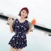 Đồ bơi Bà bảo thủ ngực nhỏ Hàn Quốc thu thập kích thước lớn che bụng giảm béo váy một mảnh sinh viên tắm nước nóng mùa xuân - Bộ đồ bơi One Piece Bộ đồ bơi One Piece