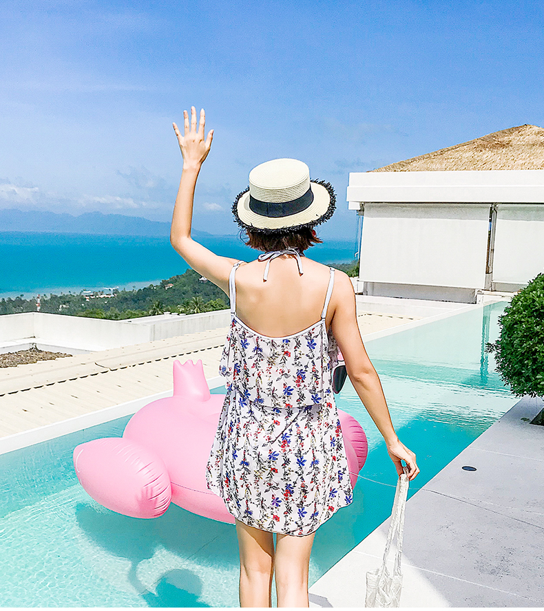 Đồ bơi nữ bikini ba mảnh bảo thủ Kích thước lớn Slim Ngực nhỏ Tập hợp Spa riêng Áo tắm nhỏ tươi - Bộ đồ bơi hai mảnh bộ đồ bơi 2 mảnh
