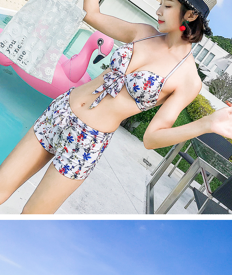 Đồ bơi nữ bikini ba mảnh bảo thủ Kích thước lớn Slim Ngực nhỏ Tập hợp Spa riêng Áo tắm nhỏ tươi - Bộ đồ bơi hai mảnh bộ đồ bơi 2 mảnh