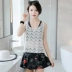 Áo tắm nữ ngực nhỏ thu thập bảo thủ chia bụng giảm béo tươi Hàn Quốc sinh viên eo cao váy tắm nước nóng mùa xuân - Bộ đồ bơi hai mảnh đồ bơi 2 mảnh Bộ đồ bơi hai mảnh