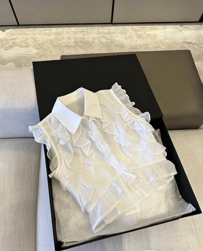 Fanfan "Confession" French Romantic Style Lace Shirt Collar/Floral Square Neck Top/Lace Blouse