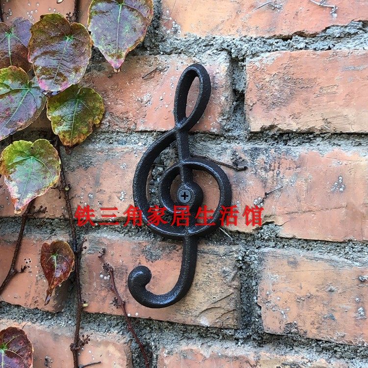 Cast Iron Garden Groceries European Vintage Iron Musical Note Hook Cast Iron Gardening Supplies