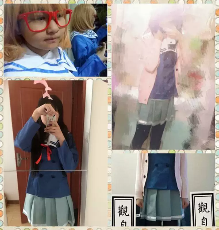 Anime cosplay phụ nữ ở phía bên kia của tương lai hạt dẻ COS đồng phục đồng phục trường học đồng phục áo len nữ mẫu đồ cosplay gợi cảm