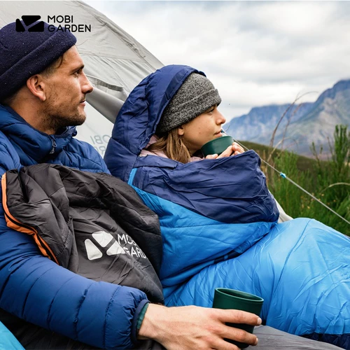 Дорожный зимний утепленный портативный спальный мешок для кемпинга для взрослых