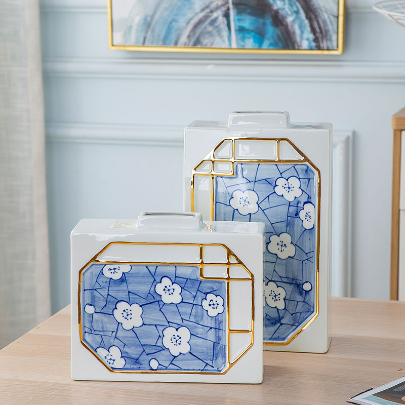Ceramic vase continental simulation flower arranging place to live in the sitting room porch decoration new Chinese TV ark, soft decoration