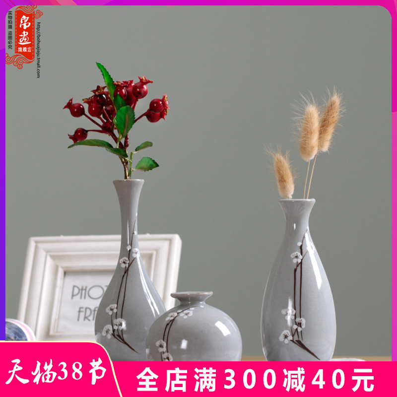Floret bottle creative living room flower flower implement ceramic dry flower vases, furnishing articles contracted and I household adornment