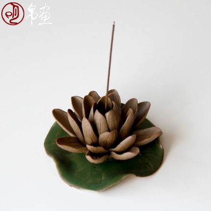 Jingdezhen manual clay joss stick inserted deep TaoXiang meddling in the special - shaped peony incense inserted