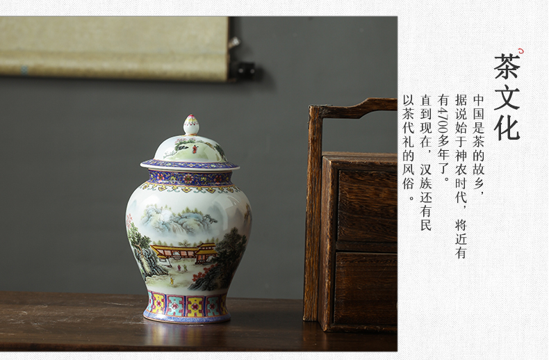 Jingdezhen ceramic famille rose blooming flowers general small as cans of tea pot and tea tea with a lid seal