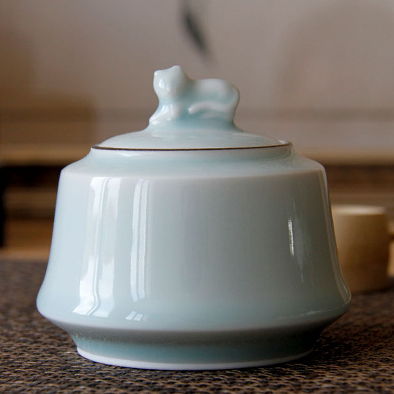 Jingdezhen up checking pink pu 'er tea tea pot many goods storage box ceramic tea pot