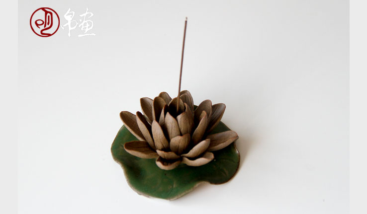 Jingdezhen manual clay joss stick inserted deep TaoXiang meddling in the special - shaped peony incense inserted