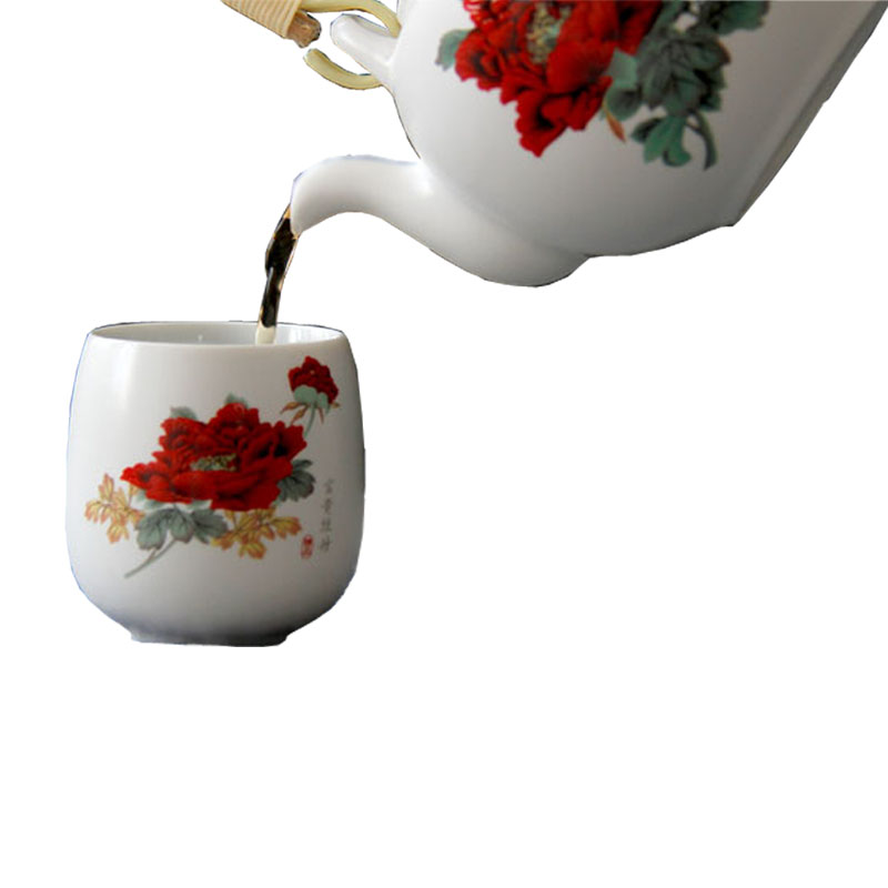 Jingdezhen ceramic tea set the home side the kung fu tea set modern tea pot is suitable for a gift