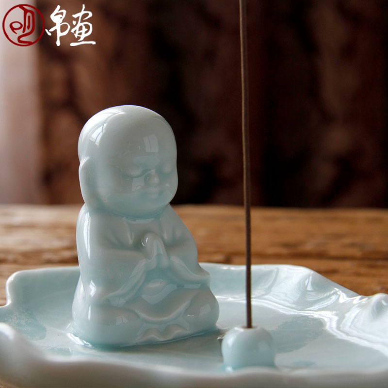 Incense inserted joss stick for zen Buddhism in the tea house furnishing articles ceramic and manual fragrant Incense leaves home decoration ideas