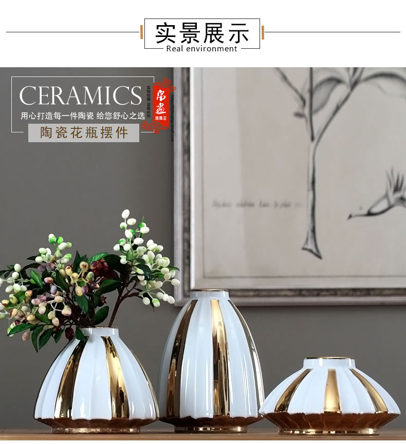 Modern fuels the jingdezhen ceramic flowers in the living room TV cabinet wine porch desktop flower arranging household furnish furnishing articles