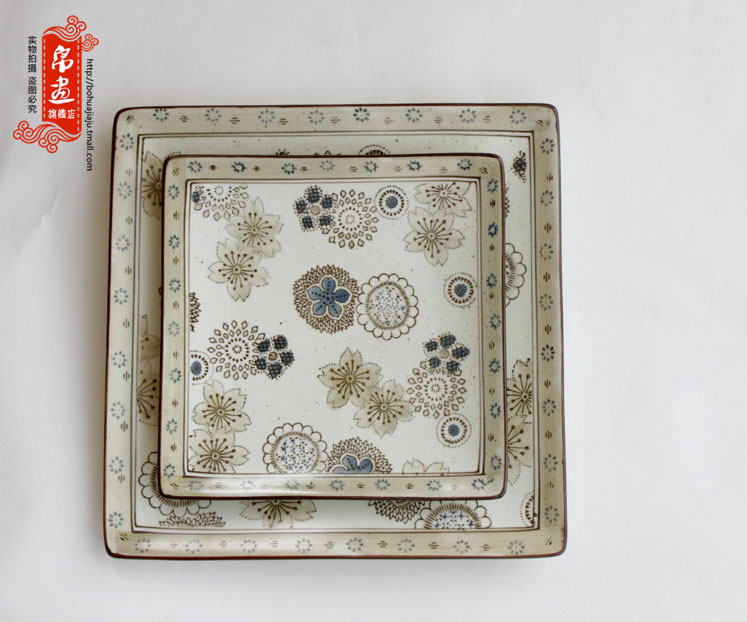 Jingdezhen ceramic dish plate under the high temperature colored glaze color home sitting room sushi snack plate of tea table furnishing articles