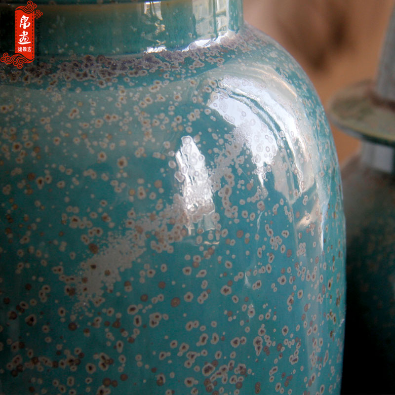 Jingdezhen ceramics vase furnishing articles up caddy fixings retro flower arrangement to receive sitting room adornment desktop with cover