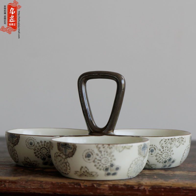 Jingdezhen ceramic dish plate under the high temperature colored glaze color home sitting room sushi snack plate of tea table furnishing articles
