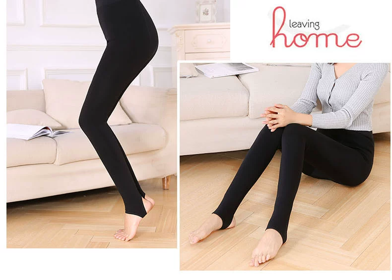 Người mẫu mùa thu đông cộng với phân bón quần legging XL mùa đông chất béo MM bên ngoài mặc đồ chị em cộng với quần nhung dày mùa đông nữ quần legging nữ