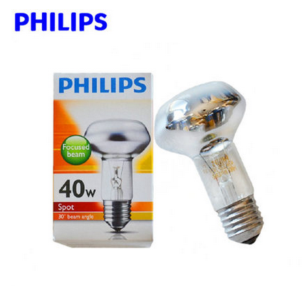 Philips bath heater middle lighting bubble super light bubble R63 40W 60W exhibition display reflective bulb