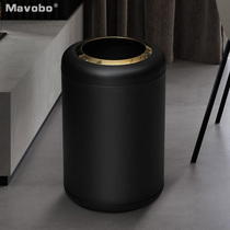  Trash can Household stainless steel large living room light luxury high-end commercial bedroom Apple hotel office creative trash can