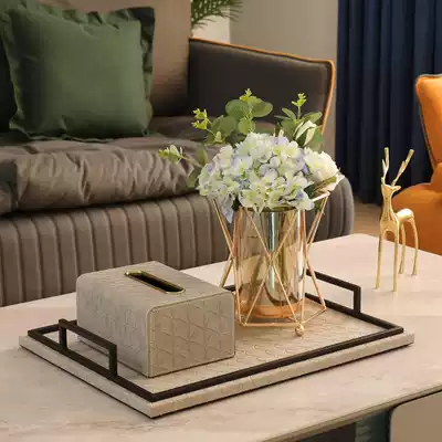 Extraction paper paper paper box home creative coffee table bedroom bedside table storage simple modern leather tissue box decorations