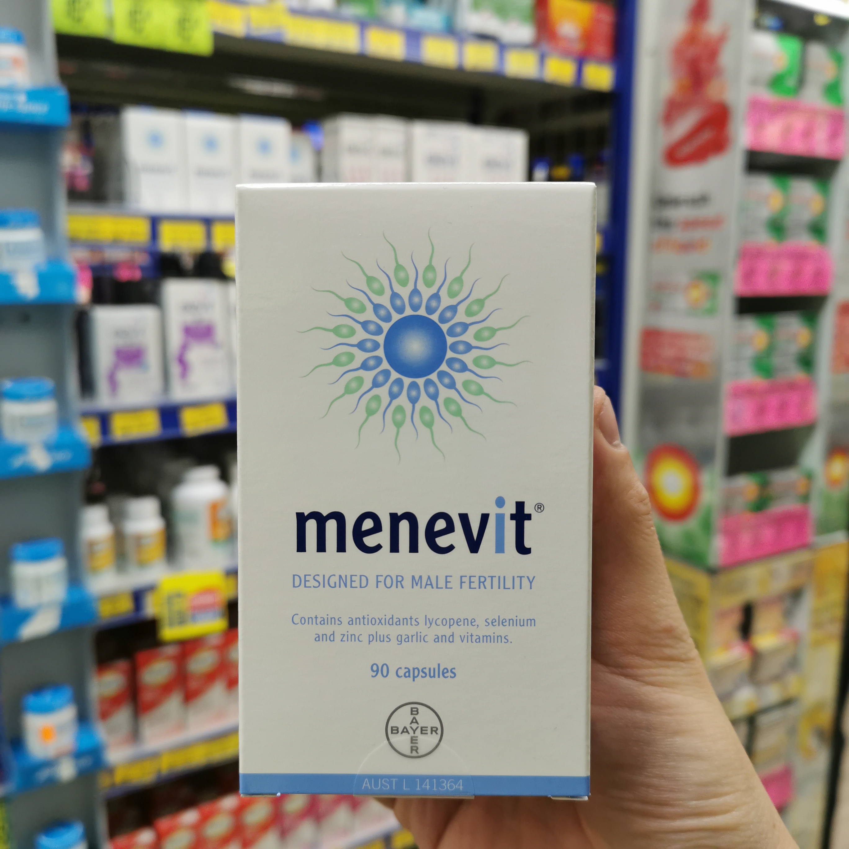 Menevit Philovic Men's Preparation Capsule 90 male nutrient supplementation improves sperm vitality