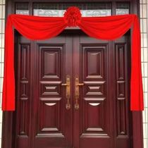 Big red flower ball head flower wedding door flower hanging door red flower housewarming big red flower new home flower ball red hydrangea decoration