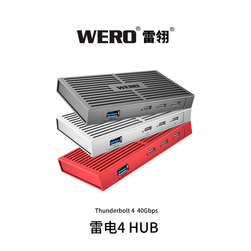 Wero Thunderbolt 4 Hub Hub Docking Station Jhl8440 Thunderbolt 5/4/Usb4 Computer Apple Mac Universal