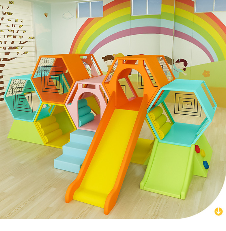 Early Education Center Soft Sensory Integration Combination Honeycomb Slide Children's Playground Wooden Sponge Indoor Toys Early Education Center Soft Sensory Integration Combination Honeycomb Slide Children's Playground Wooden Sponge Indoor Toys