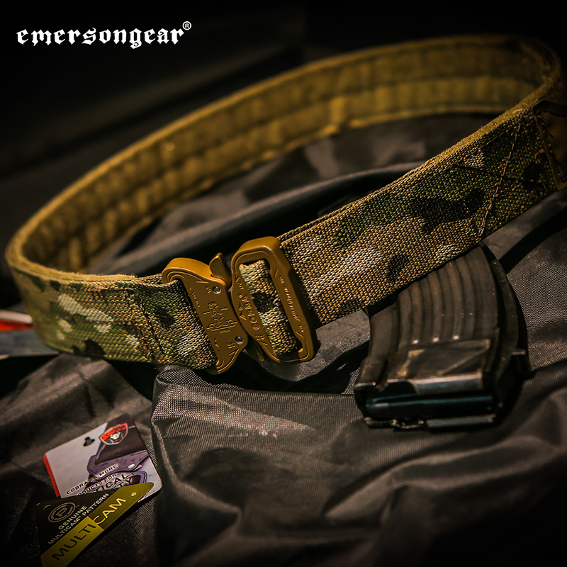 Love Merson Camouflay Tactical Belt Male Outdoor Leather Strap Used For Training Automatic Buckle Inner Waist 1 75 Inch